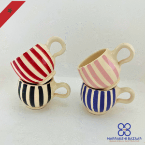 Moroccan Ceramic Striped Mug