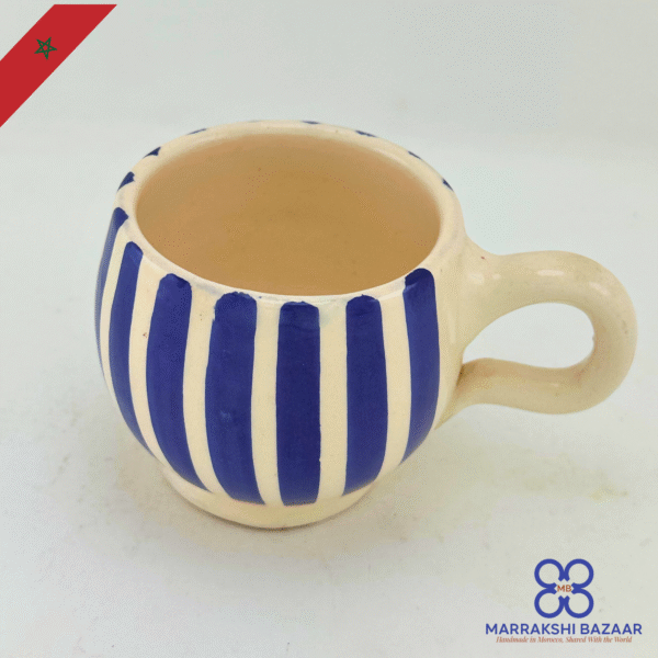 Moroccan Ceramic Striped Mug - Image 2