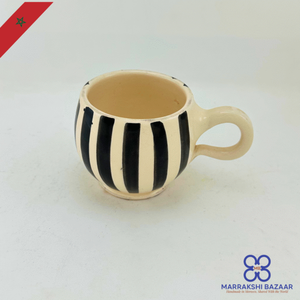 Moroccan Ceramic Striped Mug - Image 5